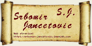 Srbomir Jančetović vizit kartica